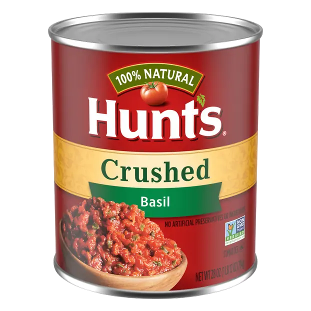 100% Natural Crushed Basil Tomatoes