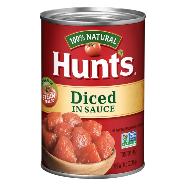 100% Natural Diced Tomatoes in Sauce