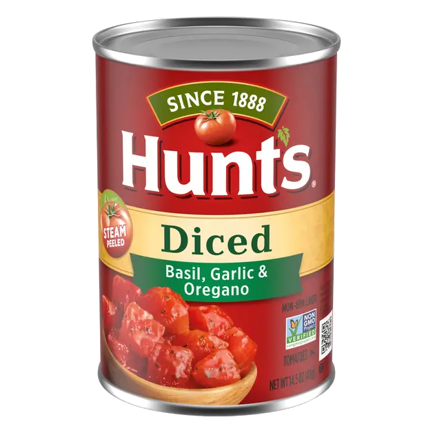 100% Natural Diced Tomatoes with Basil Garlic & Oregano