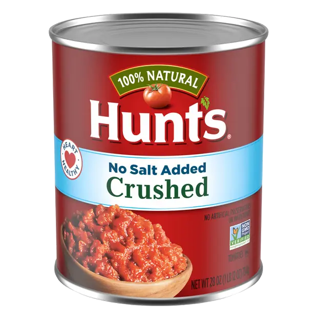 100% Natural No Salt Added Crushed Tomatoes