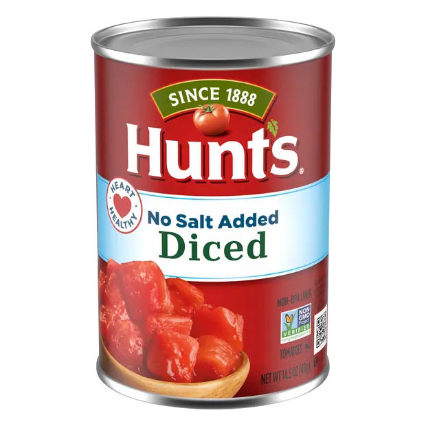 100% Natural No Salt Added Diced Tomatoes