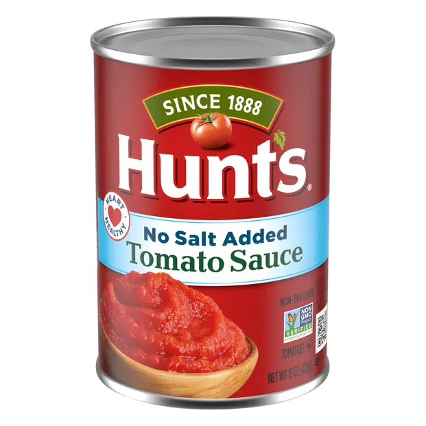 100% Natural No Salt Added Tomato Sauce