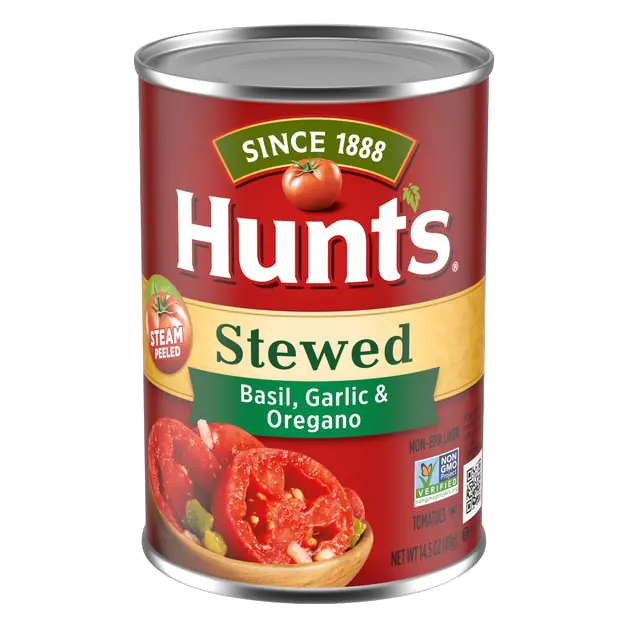100% Natural Stewed Tomatoes with Basil Garlic & Oregano