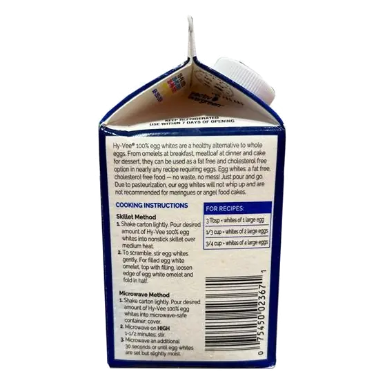100% Egg Whites Liquid Egg Product