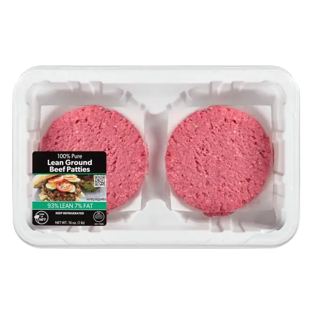 Hy-Vee 100% Pure 93% Lean 7% Fat Ground Beef Patties