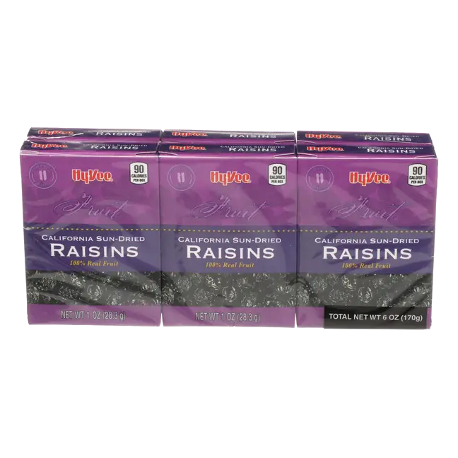California Sun-Dried Raisins 6-Pack/1 oz Cartons