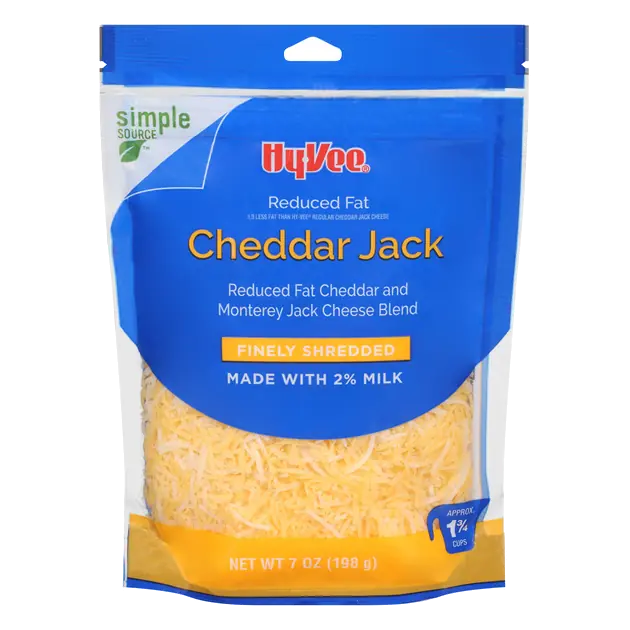 Cheddar Jack Reduced Fat Cheddar and Monterey Jack Finely Shredded Cheese Blend
