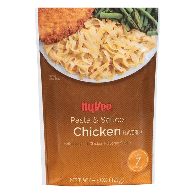 Chicken Fettuccine Pasta in a Chicken Flavored Sauce
