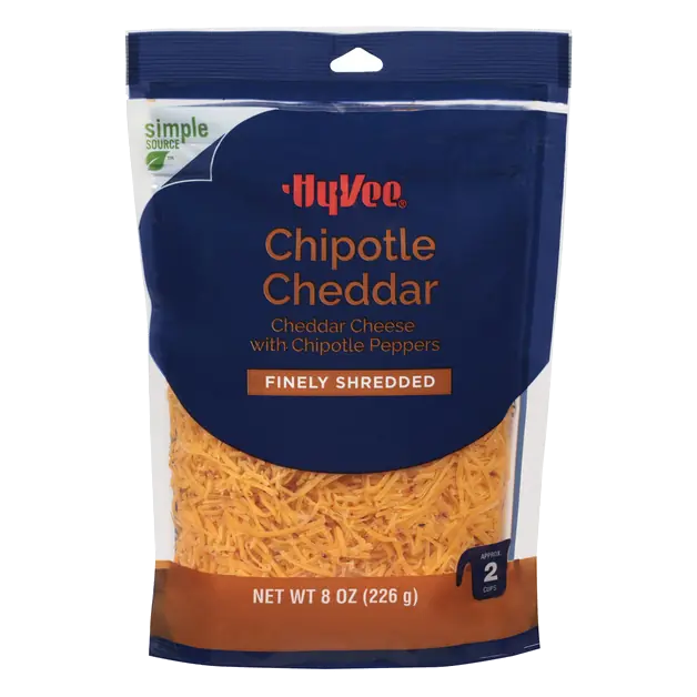 Chipotle Cheddar Finely Shredded Cheese with Chipotle Peppers