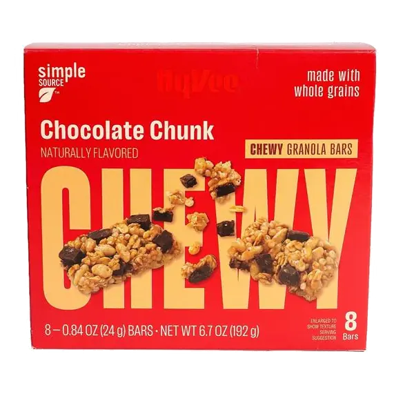 Chocolate Chunk Chewy Granola Bars