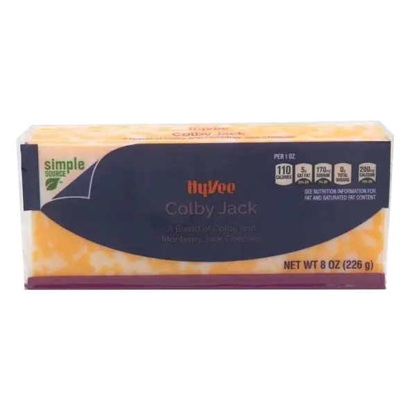 Colby Jack a Blend of Colby and Monterey Jack Cheeses