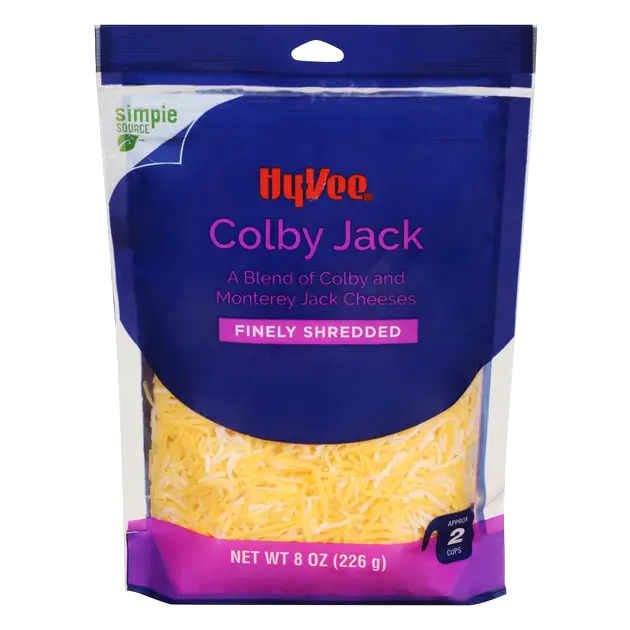 Colby Jack a Blend of Colby and Monterey Jack Finely Shredded Cheeses