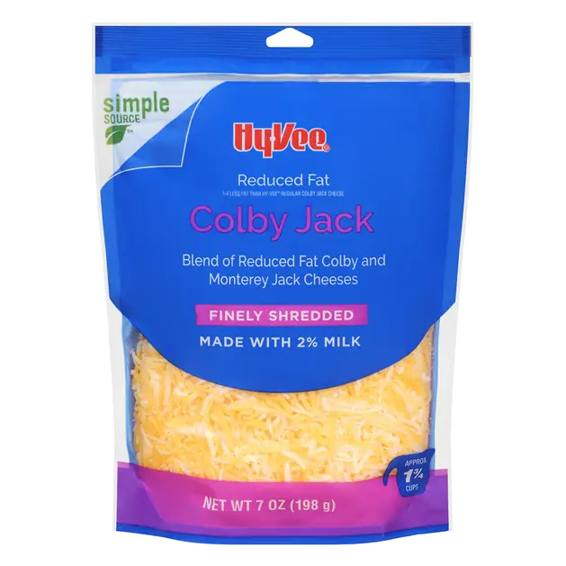 Colby Jack Blend of Reduced Fat Colby and Monterey Jack Finely Shredded Cheeses