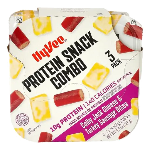 Colby Jack Cheese & Turkey Sausage Bites Protein Snacks Combo