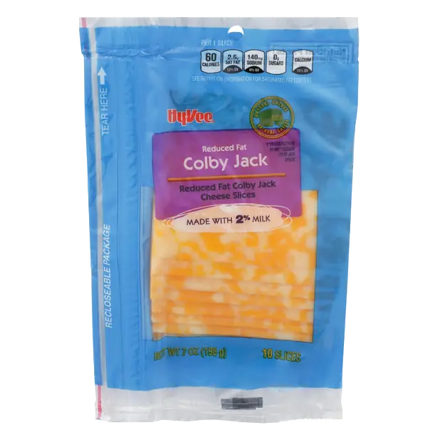 Colby Jack Reduced Fat Cheese Slices