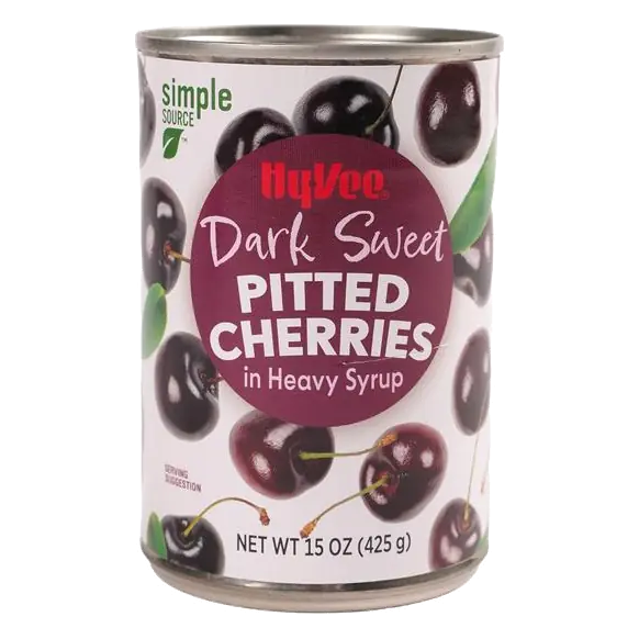 Dark Sweet Pitted Cherries in Heavy Syrup