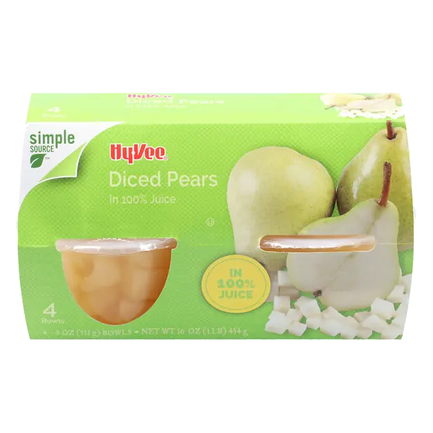 Diced Pears in 100% Juice