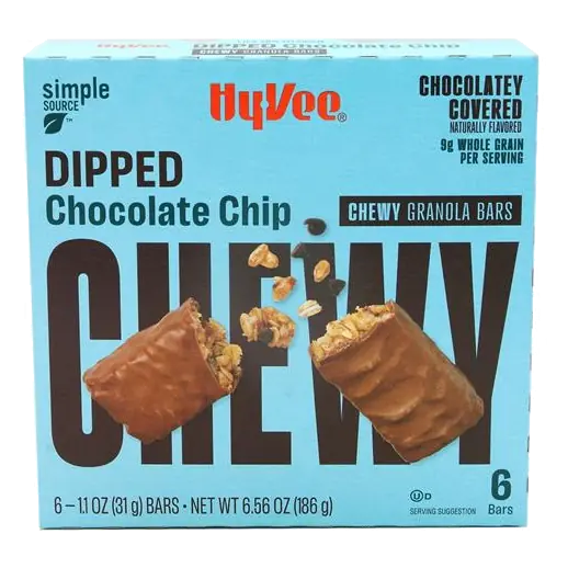 Dipped Chocolate Chip Chewy Granola Bars