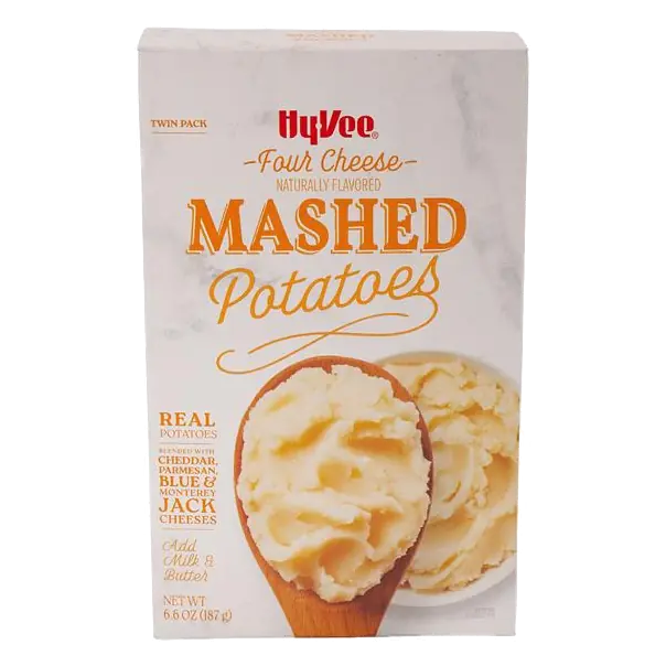 Four Cheese 100% Russet Mashed Potatoes Blended with Cheddar