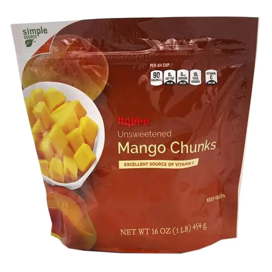 Freshly Frozen Unsweetened Mango Chunks