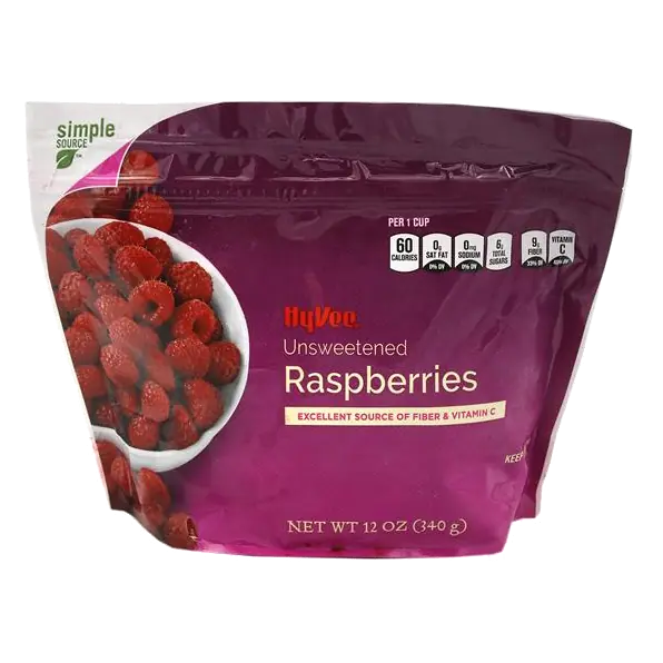 Freshly Frozen Unsweetened Red Raspberries