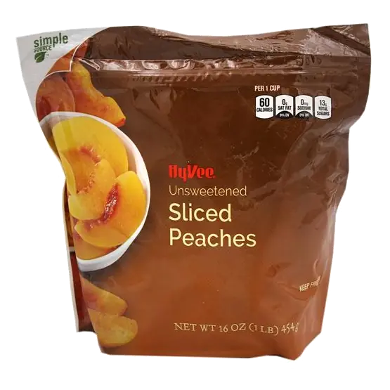 Freshly Frozen Unsweetened Sliced Peaches