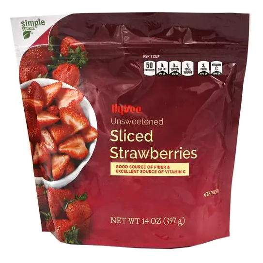 Freshly Frozen Unsweetened Sliced Strawberries