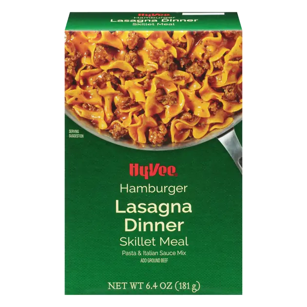 Hamburger Lasagna Dinner Pasta & Tomato Sauce Mix Skillet Meal