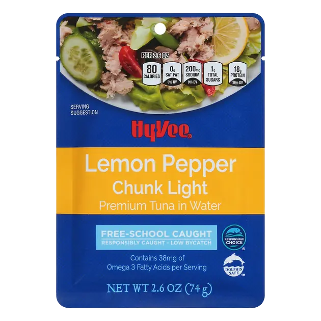 Lemon Pepper Chunk Light Premium Tuna in Water