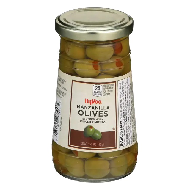 Manzanilla Olives Stuffed with Minced Pimiento