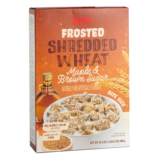 Maple Brown Sugar Flavored Frosted Bite Size Lightly Sweetened Shredded Whole Grain Wheat Cereal