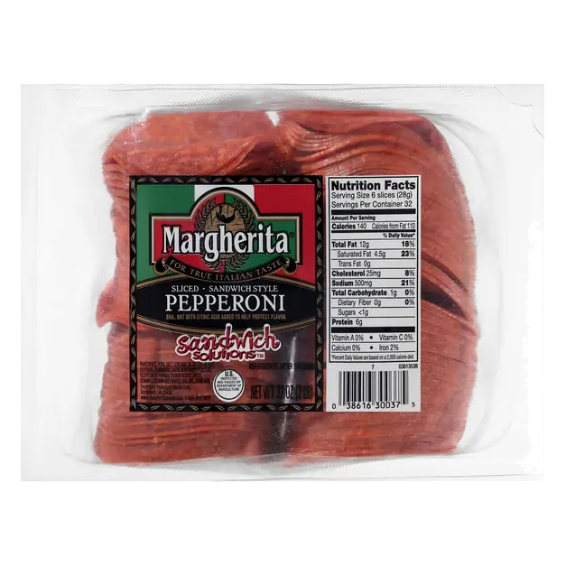 Margherita Sandwich Solutions Sliced Sandwich Style Pepperoni 32 oz