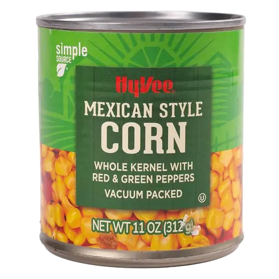 Mexican Style Whole Kernel Corn with Red & Green Peppers