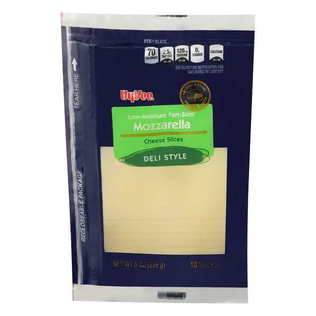 Mozzarella Low-Moisture Part-Skim Deli Style Cheese Slices