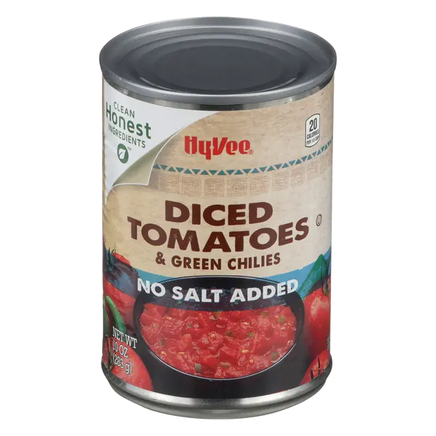 No Salt Added Diced Tomatoes & Green Chilies