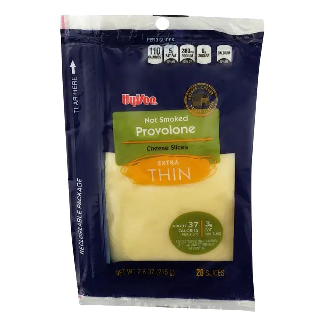 Not Smoked Provolone Extra Thin Cheese Slices