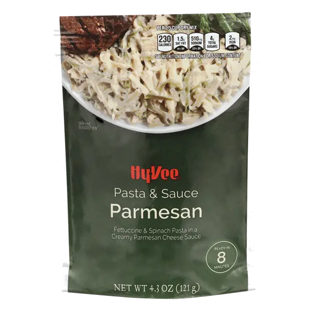 Parmesan Fettuccine & Spinach Pasta in a Creamy Parmesan Cheese Sauce