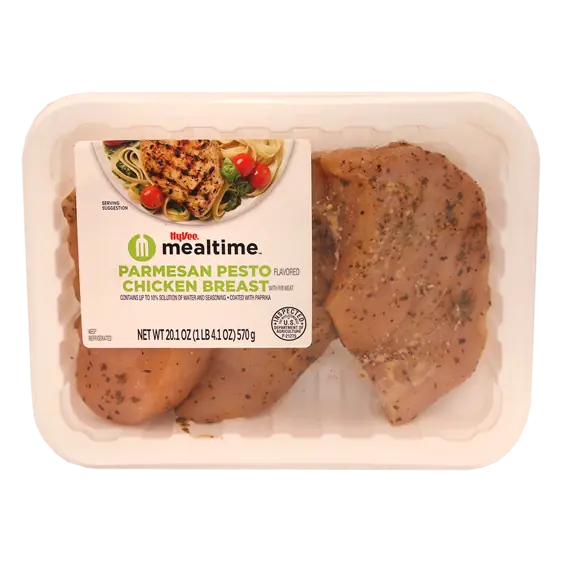 Parmesan Pesto Flavored Mealtime Chicken Breast with Rib Meat