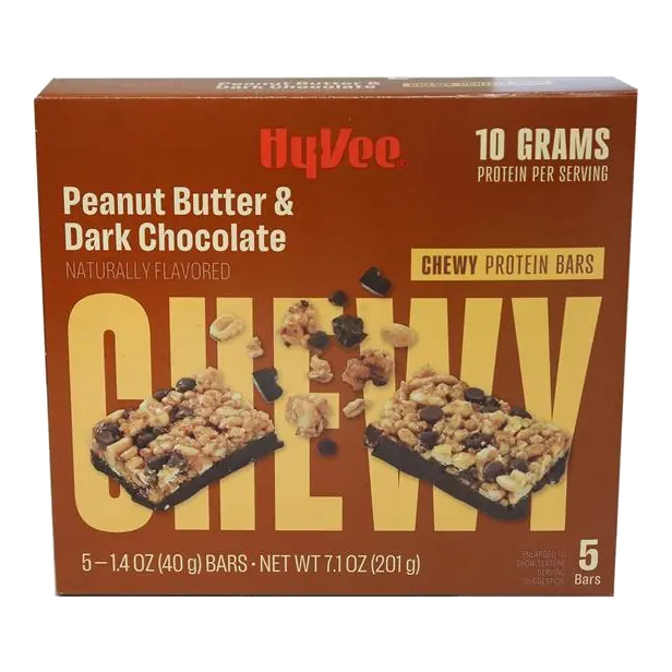 Peanut Butter & Dark Chocolate Chewy Protein Bars