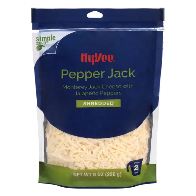 Pepper Jack Monterey Jack Shredded Cheese with Jalapeno Peppers