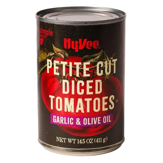 Petite Cut Diced Tomatoes with Garlic & Olive Oil