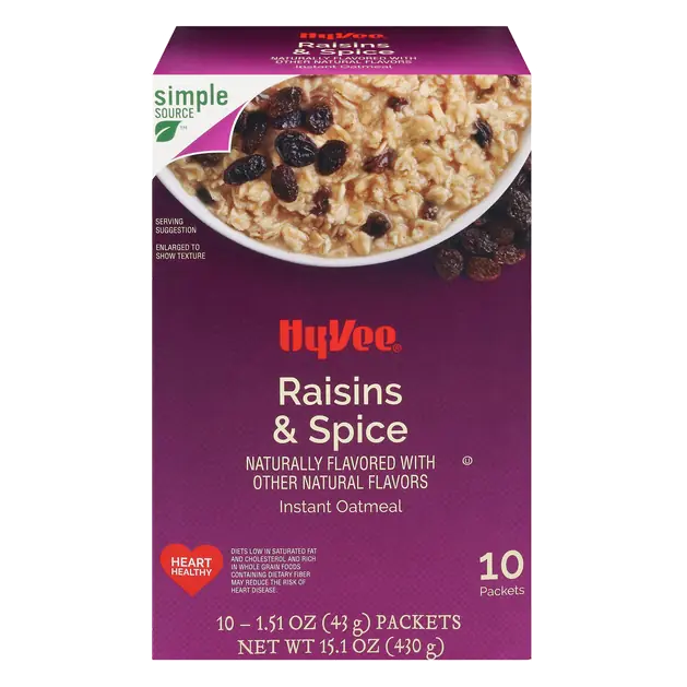 Raisins & Spice Instant Oatmeal