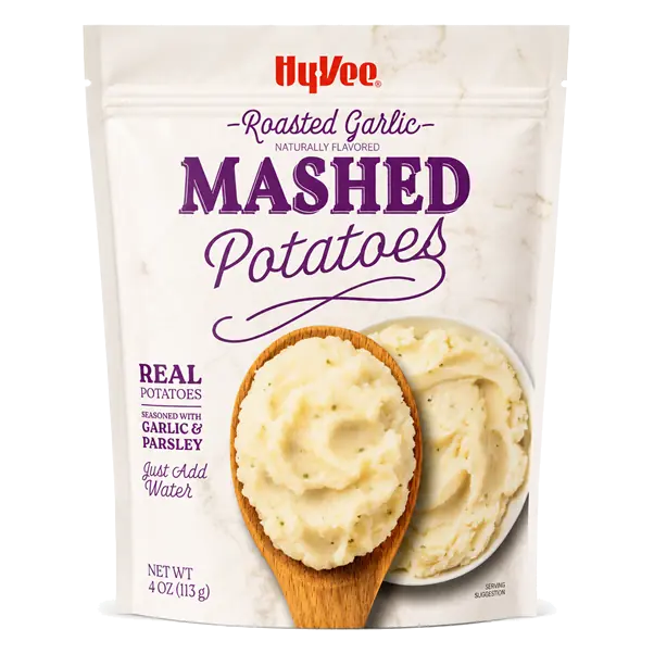 Roasted Garlic Real Mashed Potatoes Seasoned with Garlic & Parsley