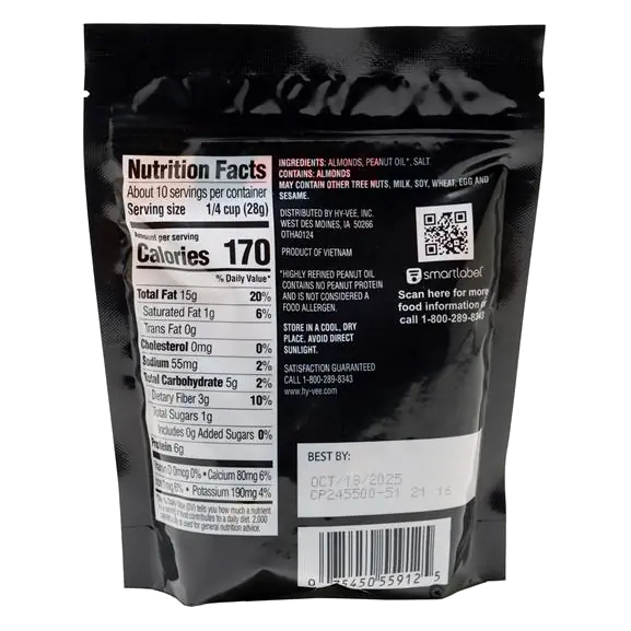 Hy-Vee Roasted & Salted Almonds 9.5 oz