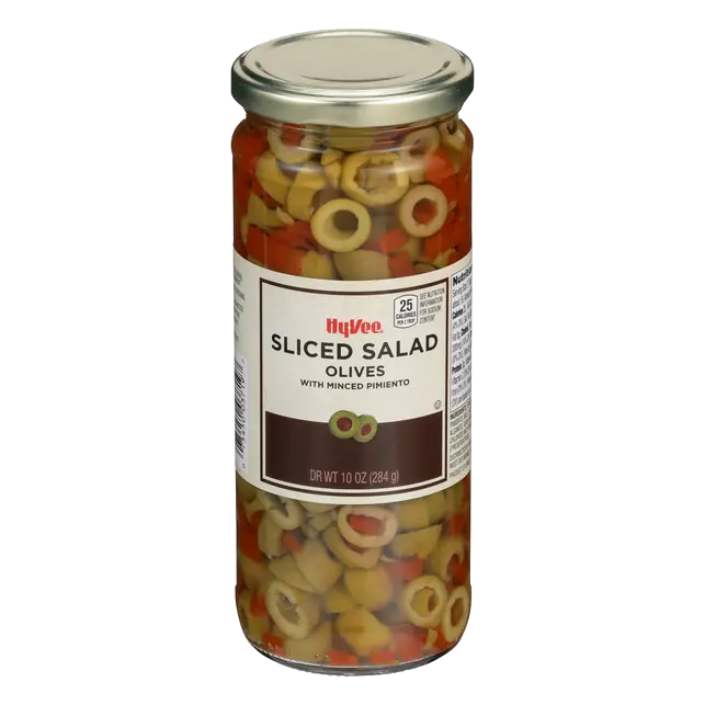 Sliced Salad Olives with Minced Pimiento