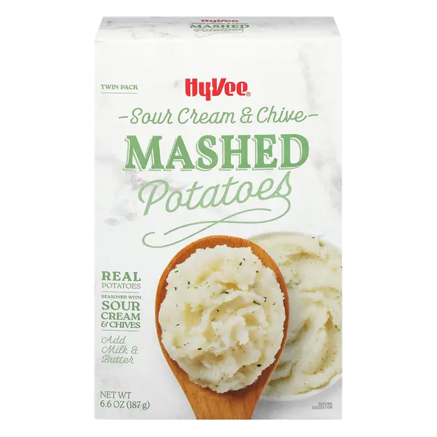 Sour Cream & Chive 100% Russet Mashed Potatoes Seasoned with Sour Cream & Chives
