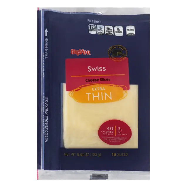 Swiss Extra Thin Cheese Slices