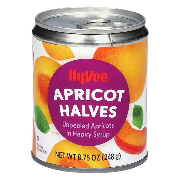 Unpeeled Apricot Halves in Heavy Syrup