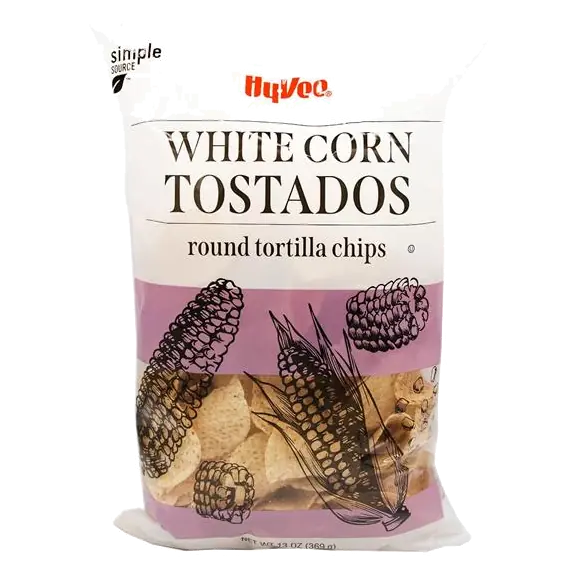 White Corn Tostados Round Tortilla Chips