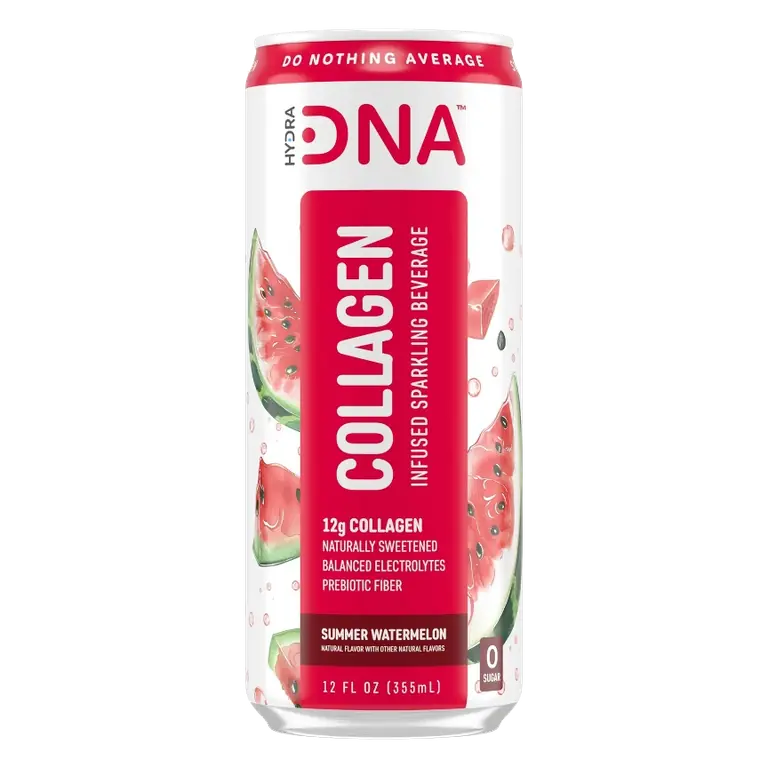 HydraDNA Collagen Watermelon Sparkling Water, 12 fl oz